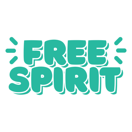 Free spirit quote lettering
