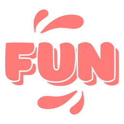 Letras de palabras divertidas en rosa Diseño PNG