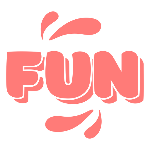Letras de palabras divertidas en rosa Diseño PNG