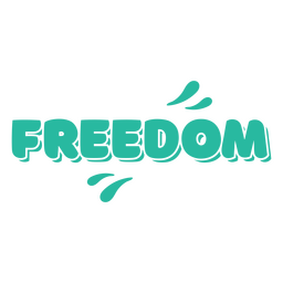 Freedom word lettering PNG Design