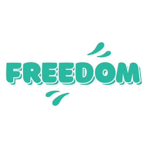 Letras de palavra de liberdade Desenho PNG