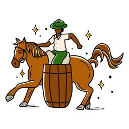 Carácter de rodeo vaquero Diseño PNG