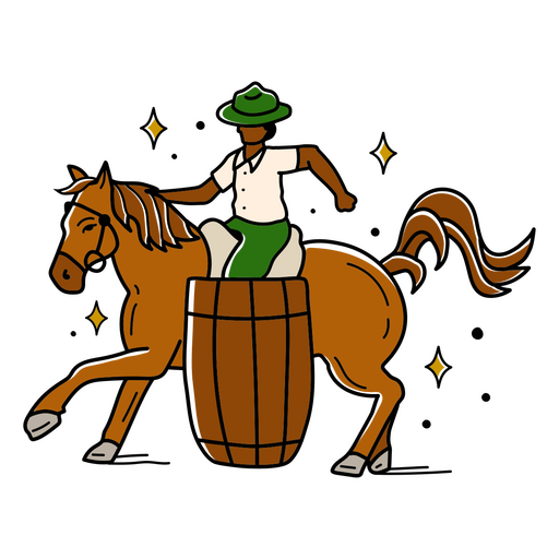 Cowboy rodeo character PNG Design