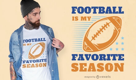 Design de camisetas para a temporada de futebol americano