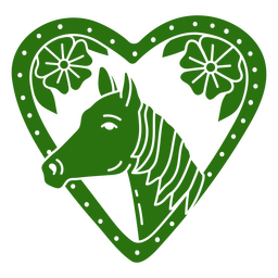 Horse in heart tattoo cut out PNG Design Transparent PNG