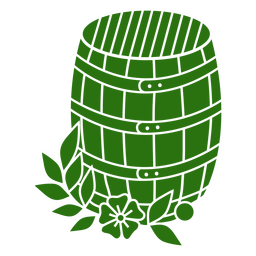 Tatuaje recortado de barril de alcohol Diseño PNG