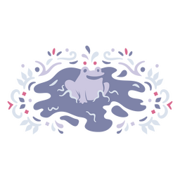 Flacher Teichfrosch der Natur PNG-Design