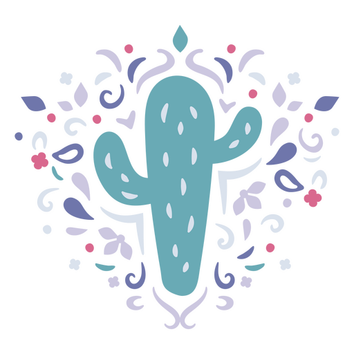 Naturaleza plana cactus
