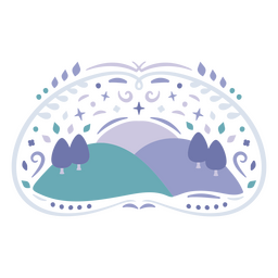 Flache Hügel der Natur PNG-Design