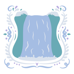 Natureza cachoeira plana Desenho PNG