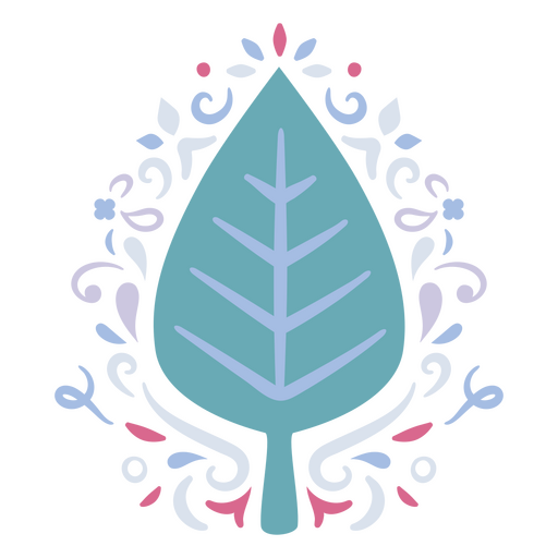 Nature flat leaf PNG Design