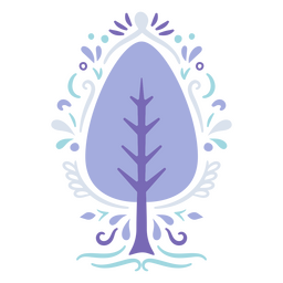 Nature flat purple leaf PNG Design