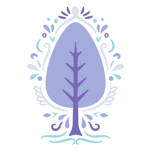 Nature flat purple leaf PNG Design