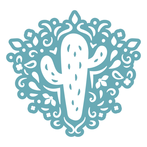 Nature cut out cactus PNG Design