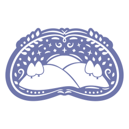 Colinas recortadas de la naturaleza Diseño PNG