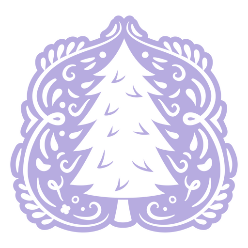Nature cut out pine tree PNG Design