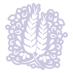 Remolinos florales de lavanda Diseño PNG