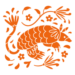 Day of the dead armadillo design cut out PNG Design