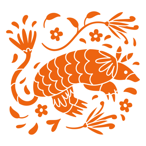 Day of the dead armadillo design cut out PNG Design