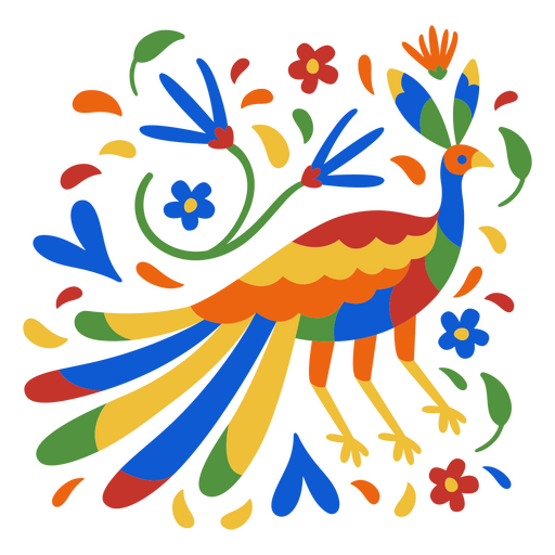 Dia do design ornamental de pavão morto plano Desenho PNG