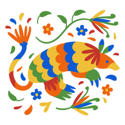 Day of the dead ornamental armadillo flat PNG Design