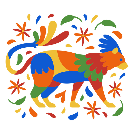 Día de muertos gato ornamental plano Diseño PNG