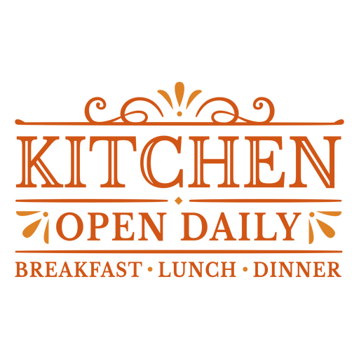 Küche täglich geöffnet Thanksgiving-Zitat-Abzeichen PNG-Design