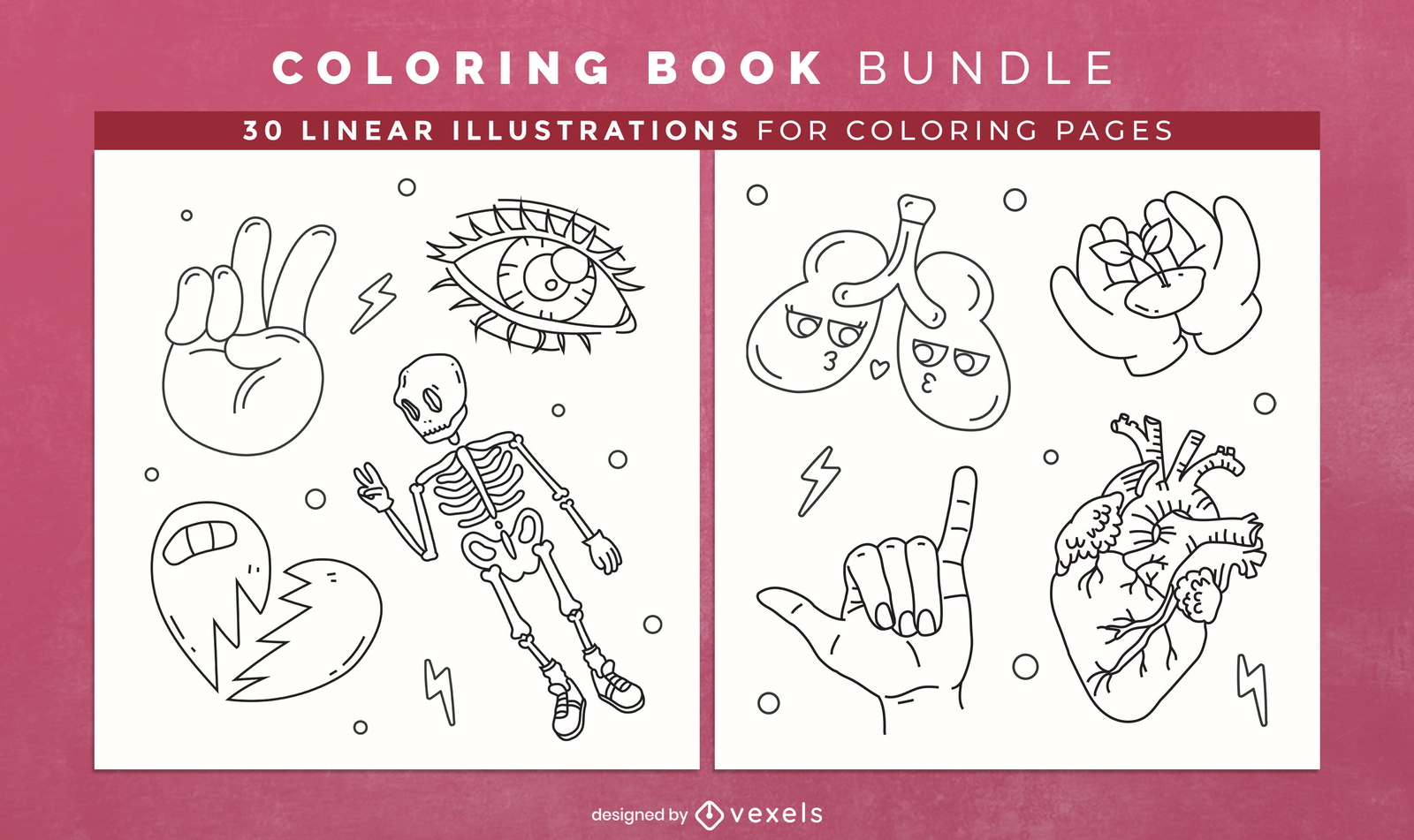 Anatomy coloring book interior design