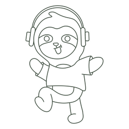 Golpe de pereza musical Diseño PNG