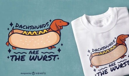 Design engraçado de t-shirt com citações de cães bassês