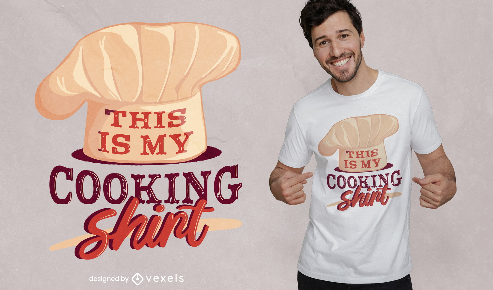 Design incrível de camisetas de cozinha