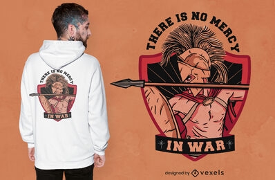 Diseño de camiseta con cita de misericordia de guerrero