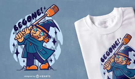 Cute wizard t-shirt design