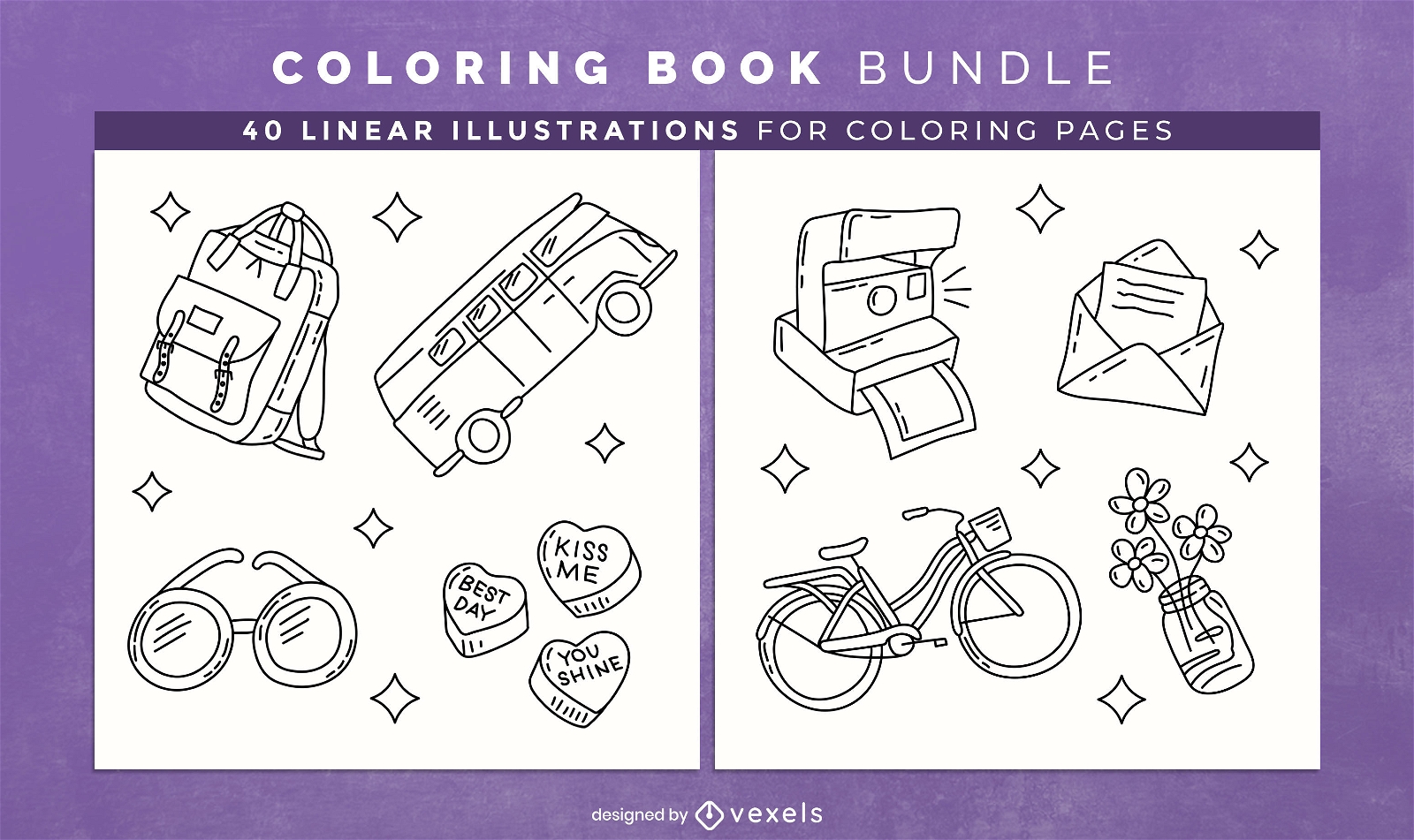 Objetos legais para colorir livro de design