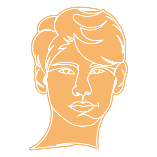 Man people continuous line drawing PNG Design