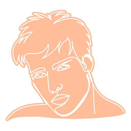 Desenho de linha contínua do homem Desenho PNG