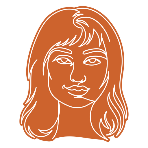 Female continuous line people  PNG Design