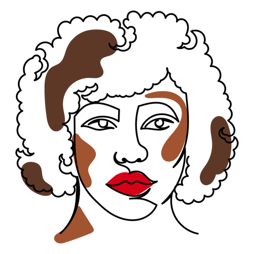 Mujer línea continua diversa Diseño PNG