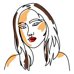 Mädchen kontinuierliche Linienvielfalt PNG-Design