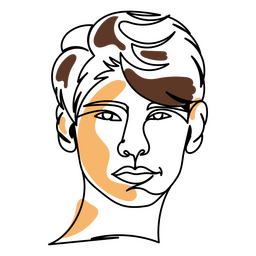 Boy continuous line diversity PNG Design