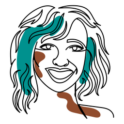 Frauenkontinuierliche Linienvielfalt PNG-Design