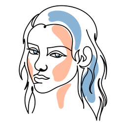 Ununterbrochene Linie Frau der unterschiedlichen Leute PNG-Design