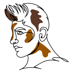 Garoto de linha contínua de diversidade Desenho PNG
