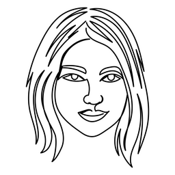 Frau kontinuierliche Linie Schlaganfallvielfalt PNG-Design