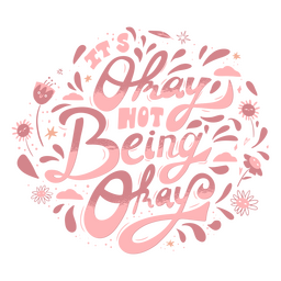 Neurodiversity okay quote lettering PNG Design