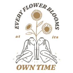 Insignia de cita de neurodiversidad de flores de mujer Diseño PNG