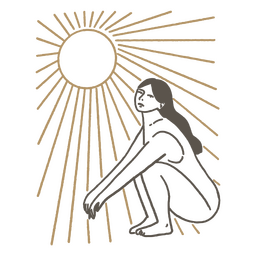 mulher sol neurodiversidade Desenho PNG