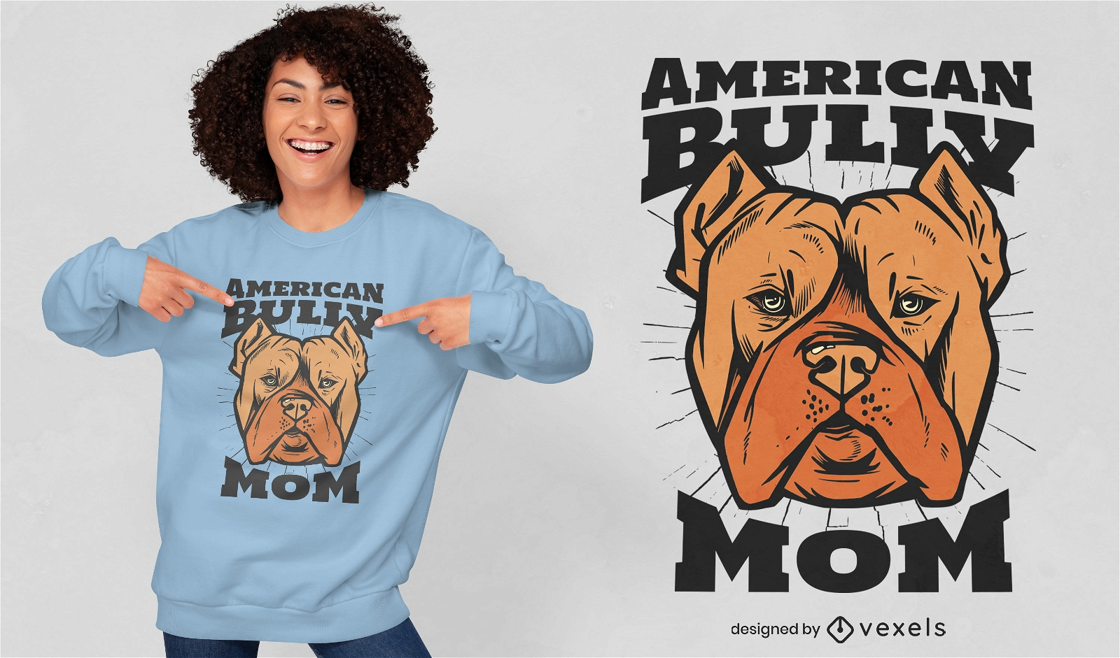 Diseño de camiseta Cool American Bully