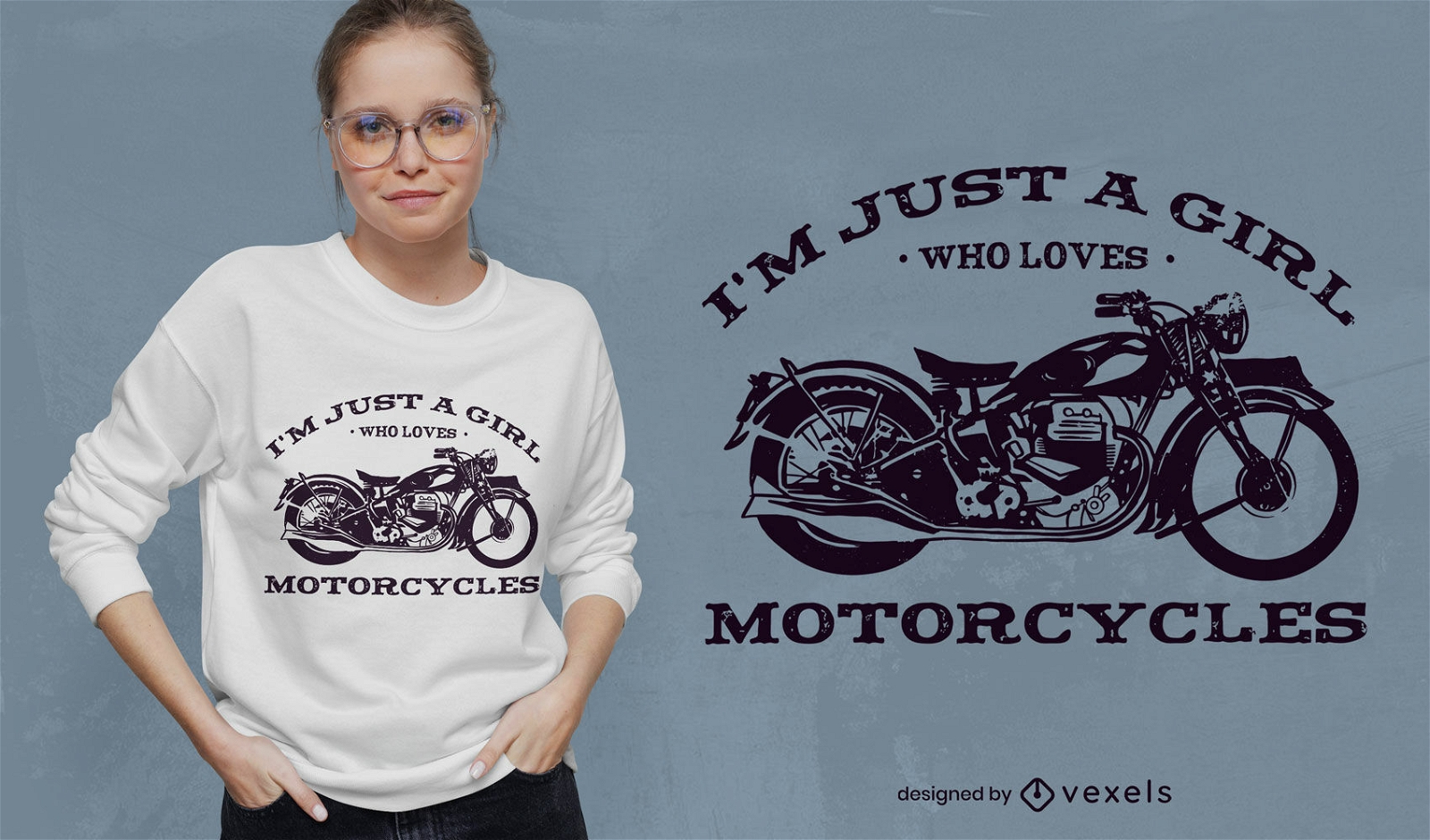 Design de t-shirt de cita??o de motoqueira