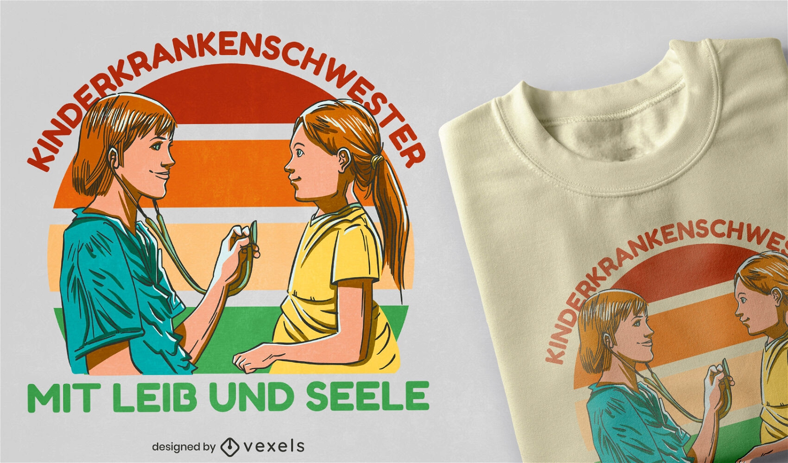 Kinderkrankenschwester T-Shirt Design